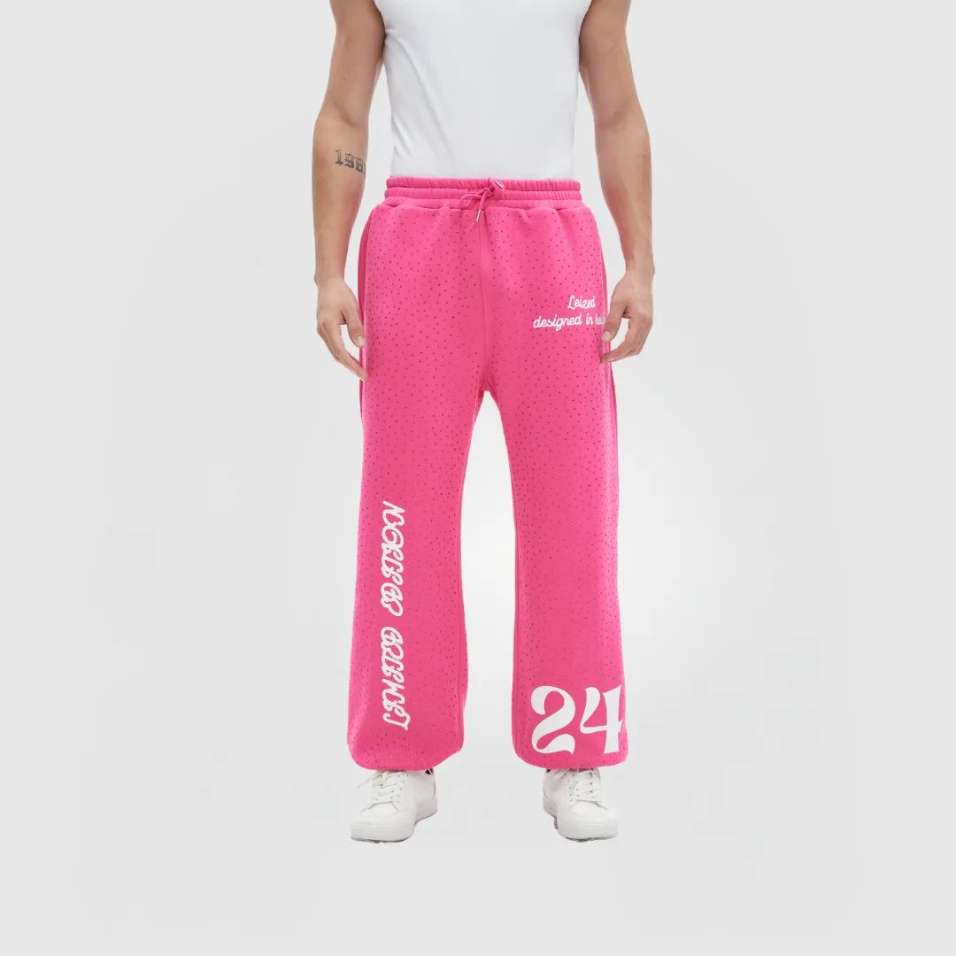 TIMELESS RHINESTONE PANTS - PINK