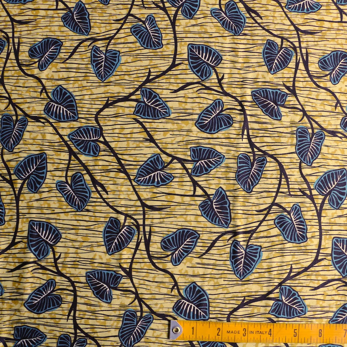 Tropical Lemon Viscose Poplin