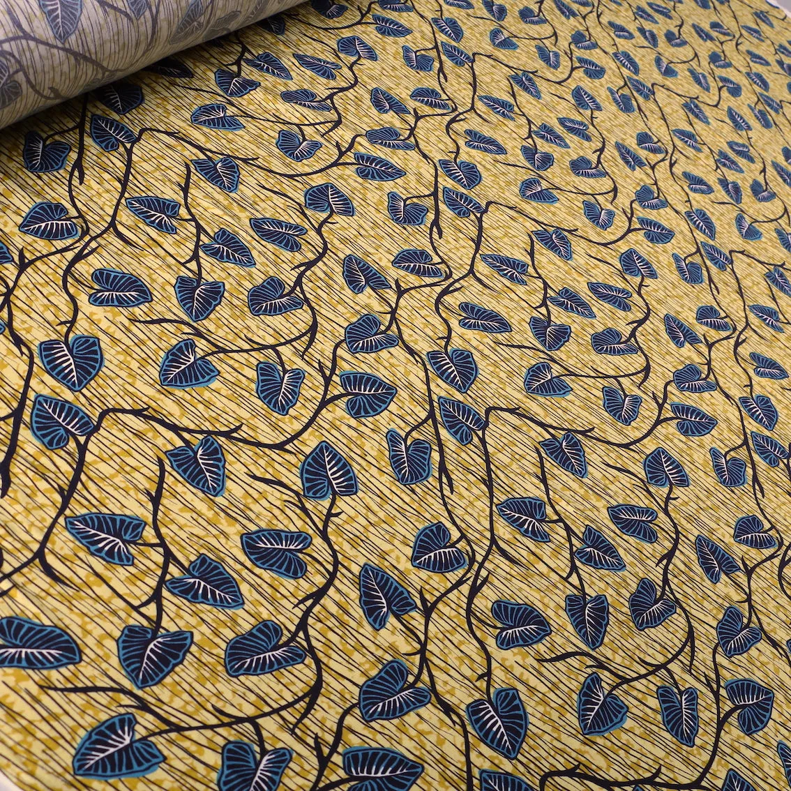 Tropical Lemon Viscose Poplin