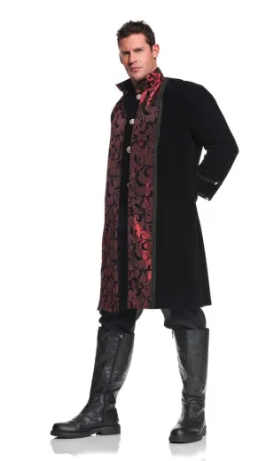 Vampire Gothic Velvet & Satin Coat w/Pants Adult Costume