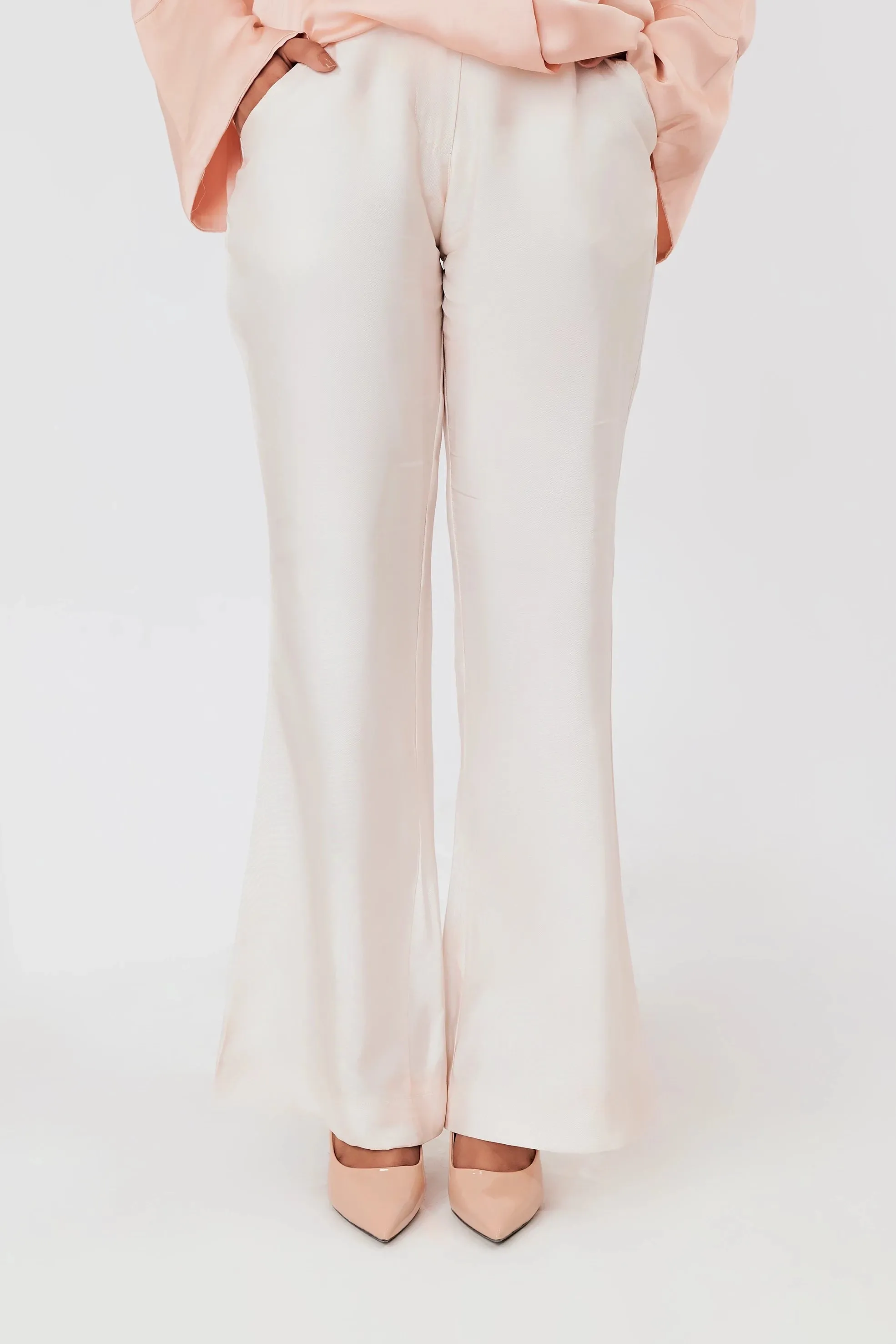 Women's Bell Bottom Pants Peach
