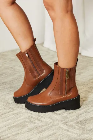 Womens Forever Link Side Zip Platform Boots (6-10)