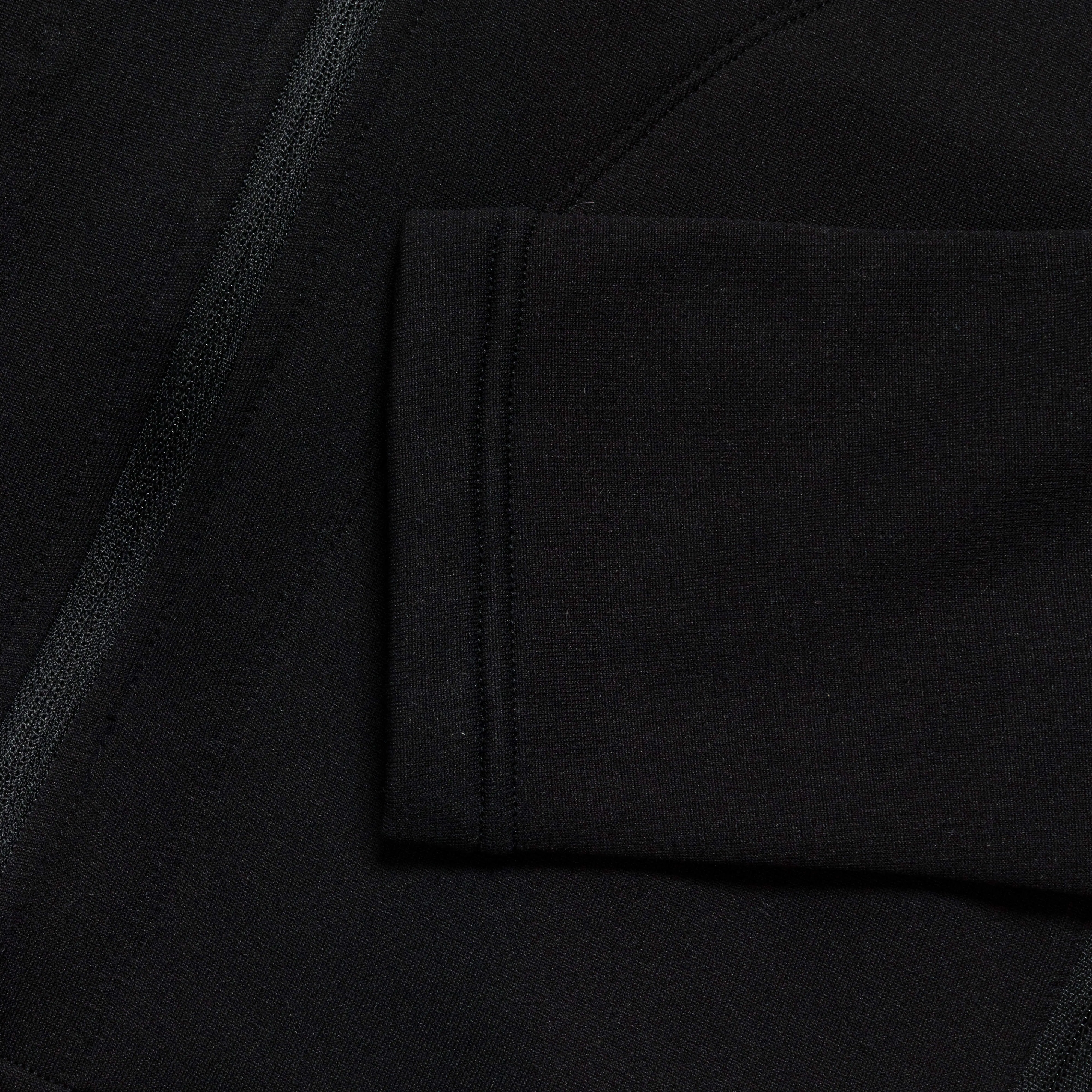 Womens Full-Zip Merino Grid Fleece - Black